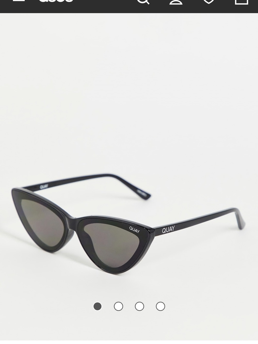 Quay Flex womens cat eye sunglasses in black